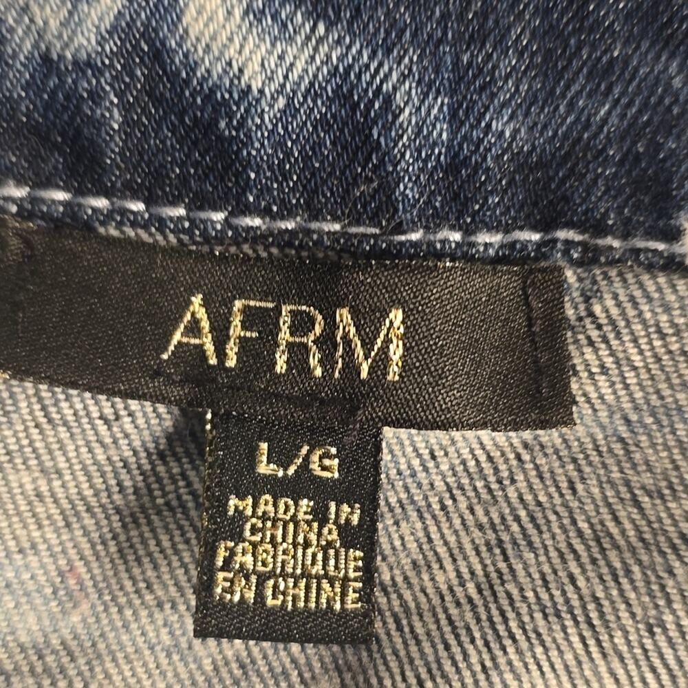 AFRM Blue and White Denim Jacket - Picture 4 of 7